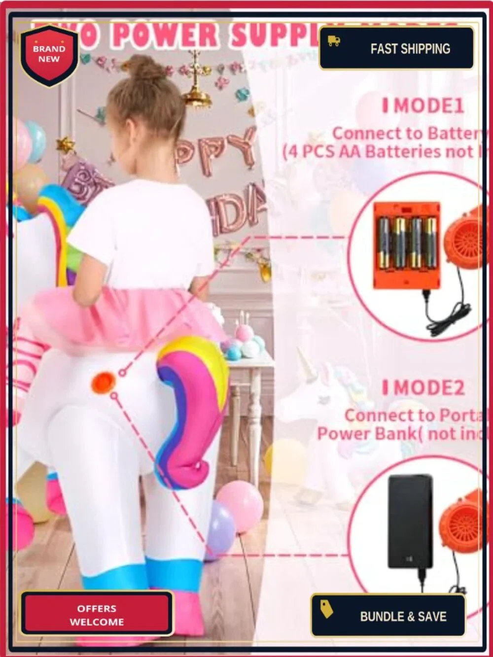 N/A inflatable unicorn